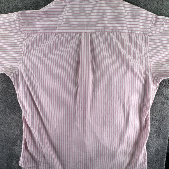 Gitman Bros Long Sleeve Button Up Shirt Men’s 17 35 Striped Pink White Cotton - Picture 12 of 13